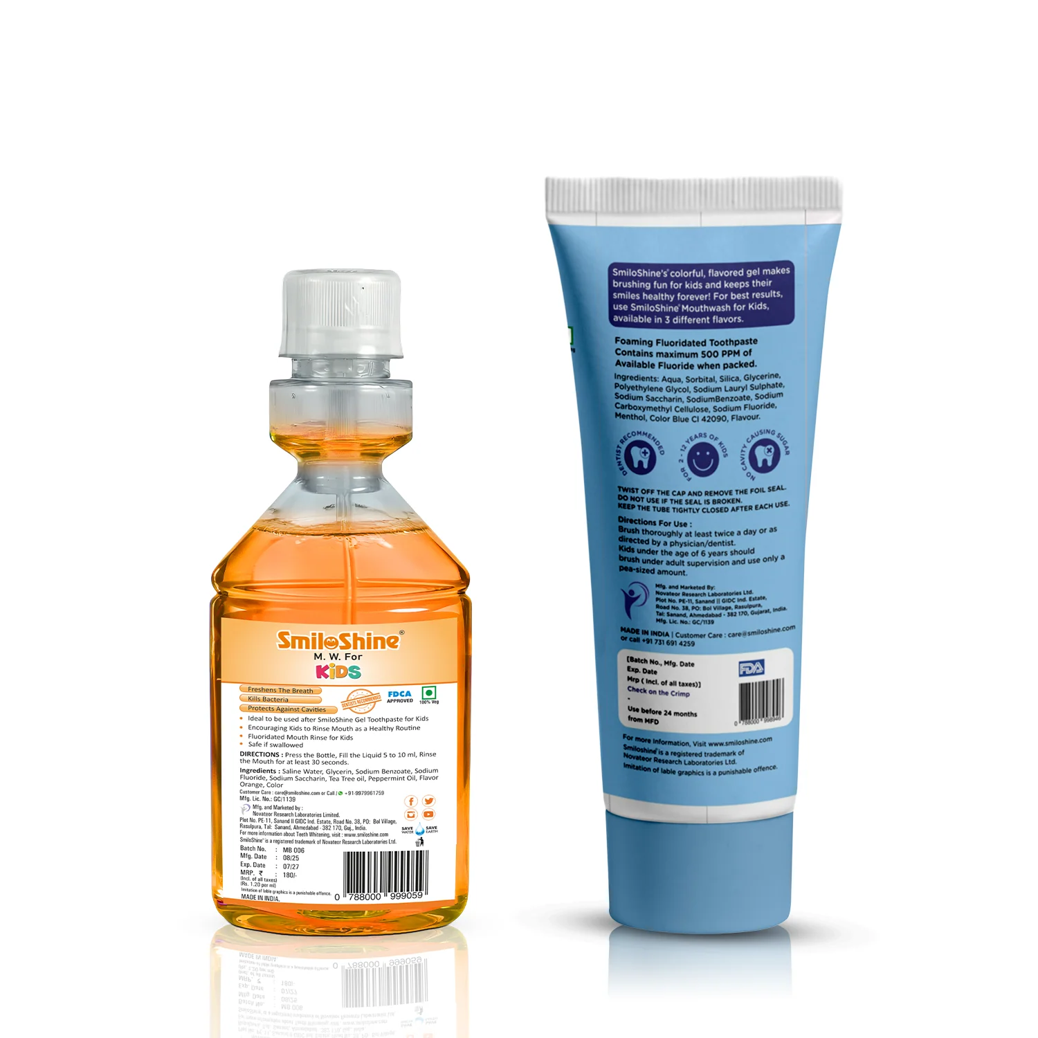 SmiloShine® Kids Bubble & Orange Combo | Glow Toothpaste + Mouthwash - Image 8