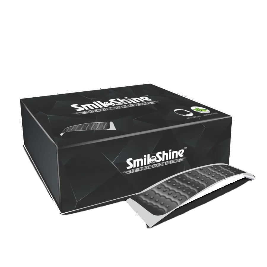 SmiloShine® Teeth Whitening Charcoal Gel Strips