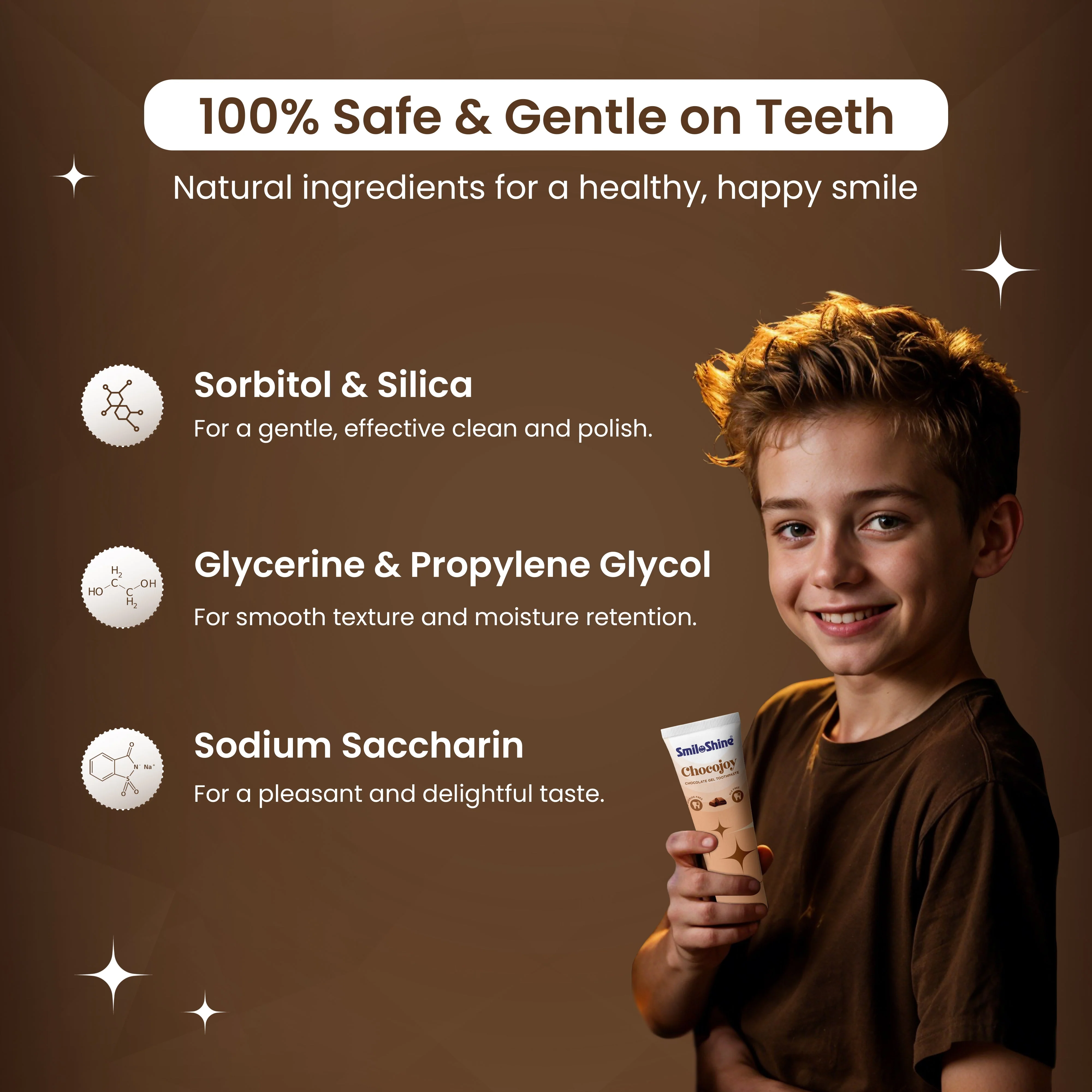 SmiloShine Chocojoy  Gel Toothpaste - Chocolate Flavour - Image 5