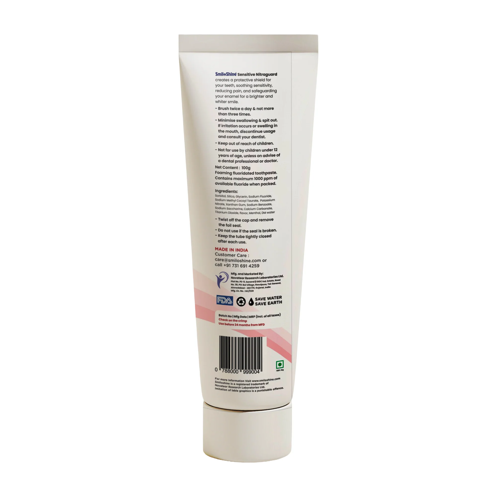 SmiloShine Sensitivity Toothpaste with Nitraguard Technology - Image 2