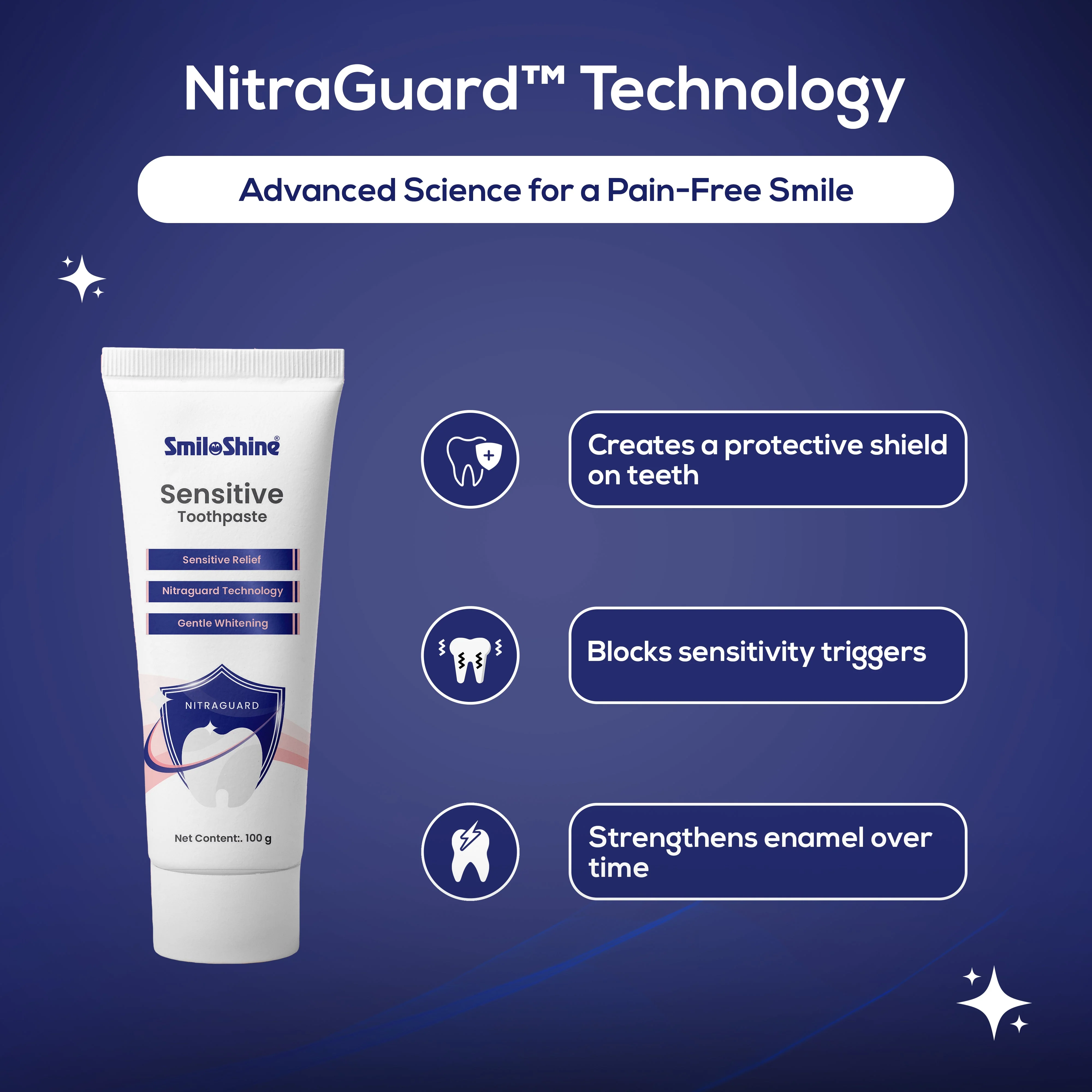 SmiloShine Sensitivity Toothpaste with Nitraguard Technology - Image 3
