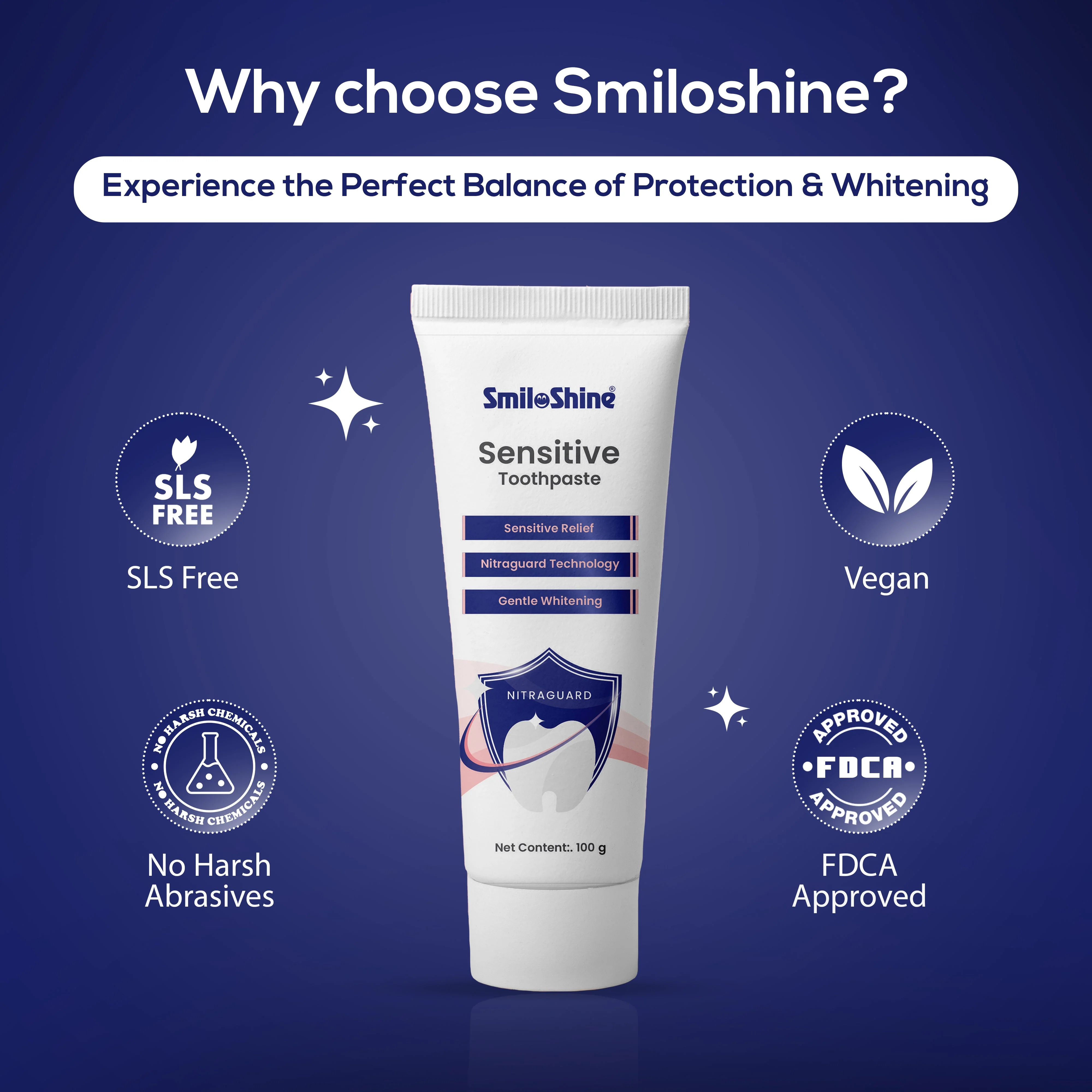 SmiloShine Sensitivity Toothpaste with Nitraguard Technology - Image 7
