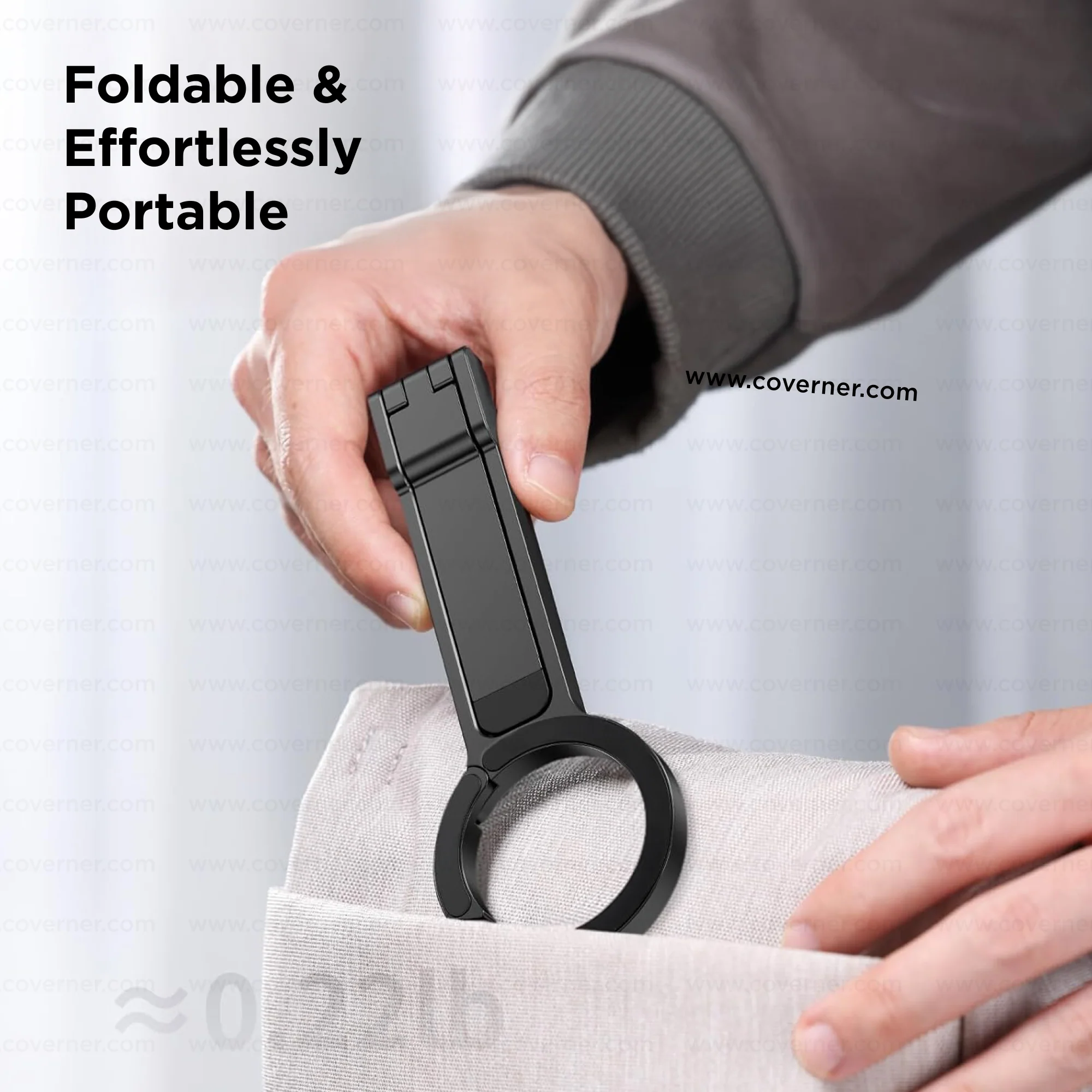 SnapMount Magnetic Phone Tripod Stand with Strong MagSafe – Carabiner Foldable & Portable by Coverner India - Image 6