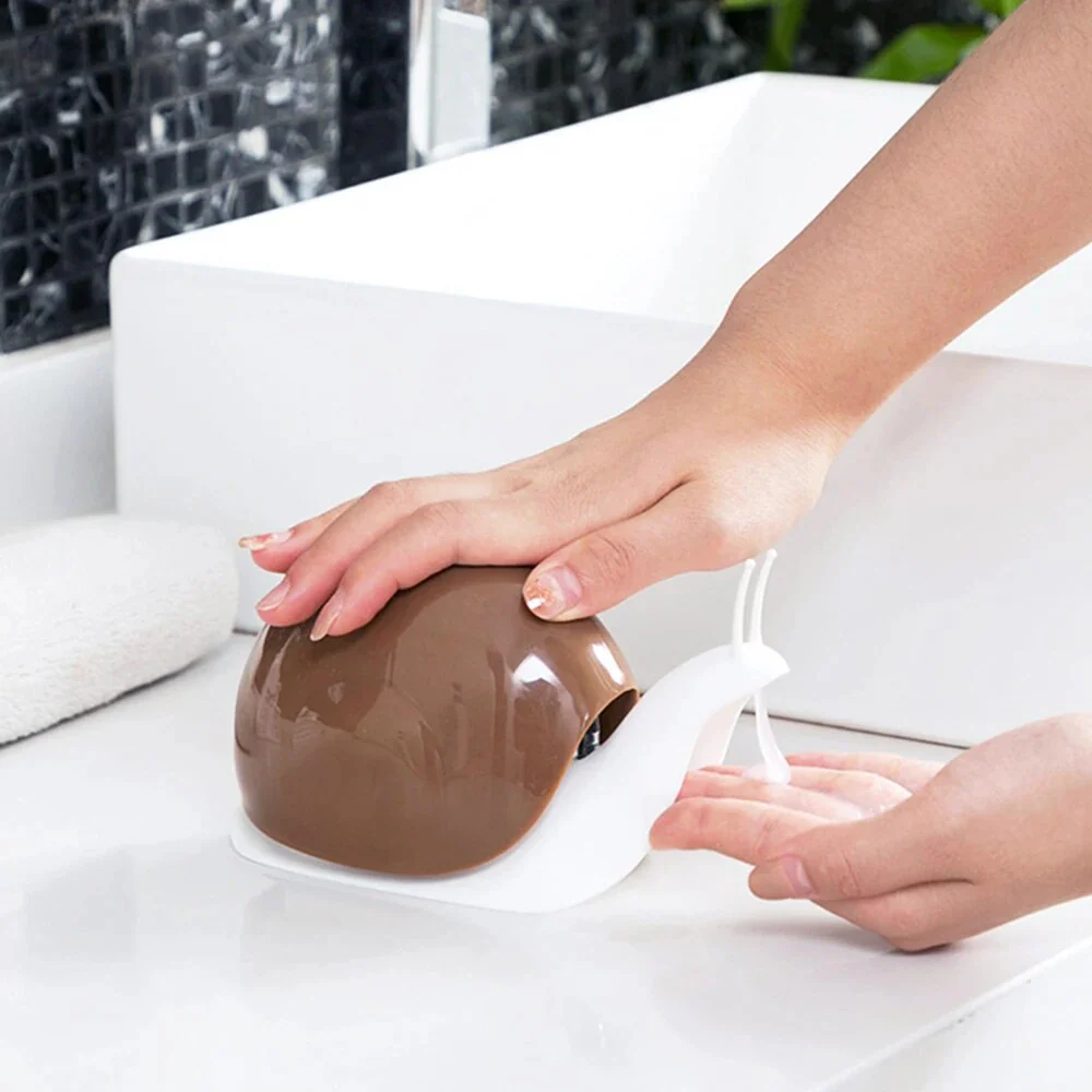 Snaqo: Cute Snail-Shaped Liquid Soap Dispenser, 120ml Refillable Pump Bottle for Hand Wash, Lotion, Shampoo & Bathroom or Kitchen Sink Décor - Image 6