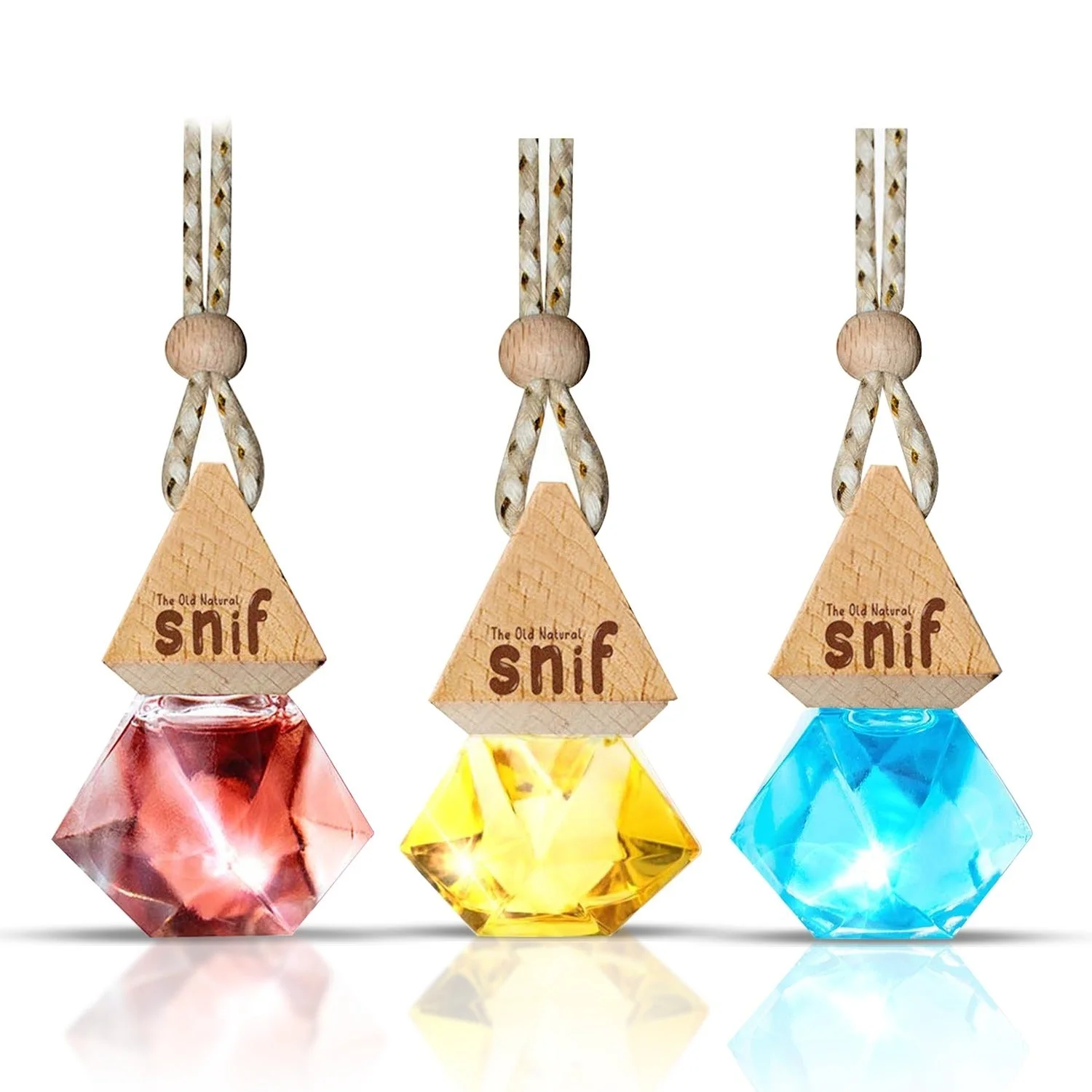 Snif Diamond Hanging Car Air Freshener with Refill Pack (Lavish Musk 10ml + 15ml Refill Pack) - Image 8