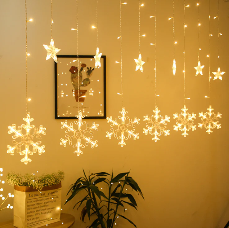 Snowflake LED Curtain Lights - Image 2