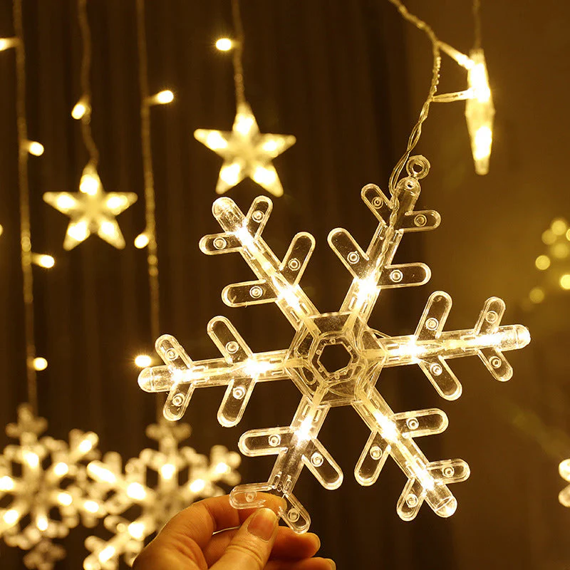 Snowflake LED Curtain Lights - Image 3