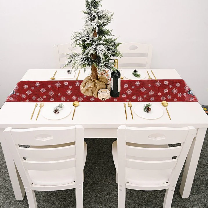 snowman Table Runner Dining Table Decoration - Image 9