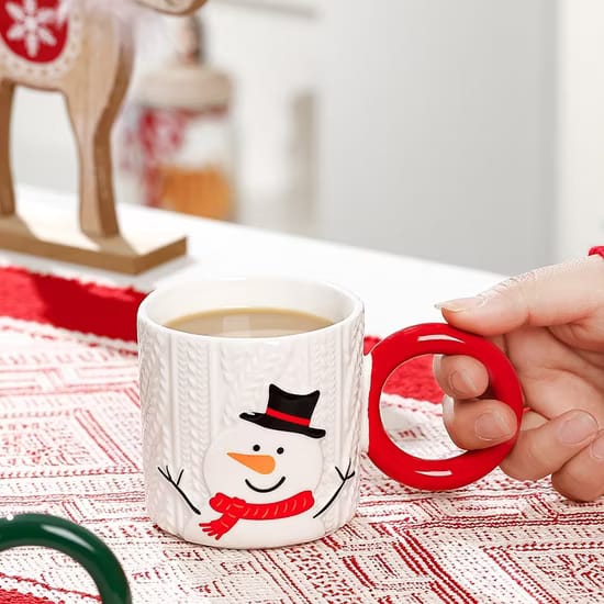 Snowmen Coffee Set with Mug and Saucer - Image 2
