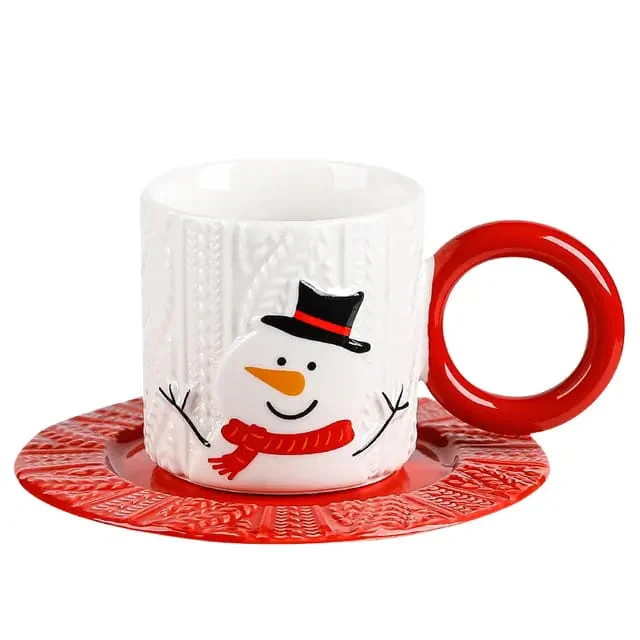 Snowmen Coffee Set with Mug and Saucer - Image 5