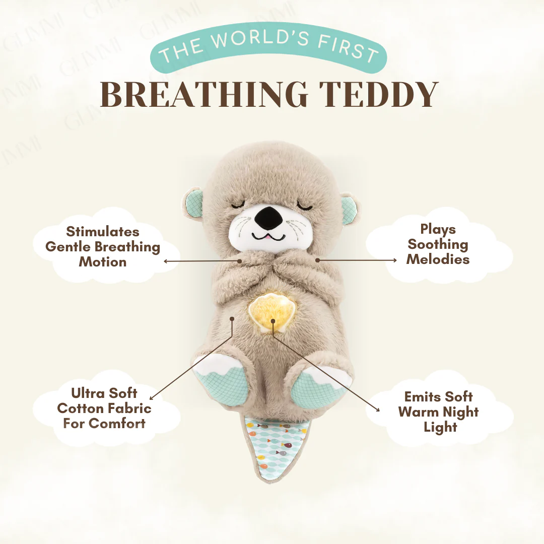 Snugsy: Soothing Viral Plush Teddy with Gentle Breathing Motion, Night Light & Music – Soft Cuddly Sleep Companion - Image 2