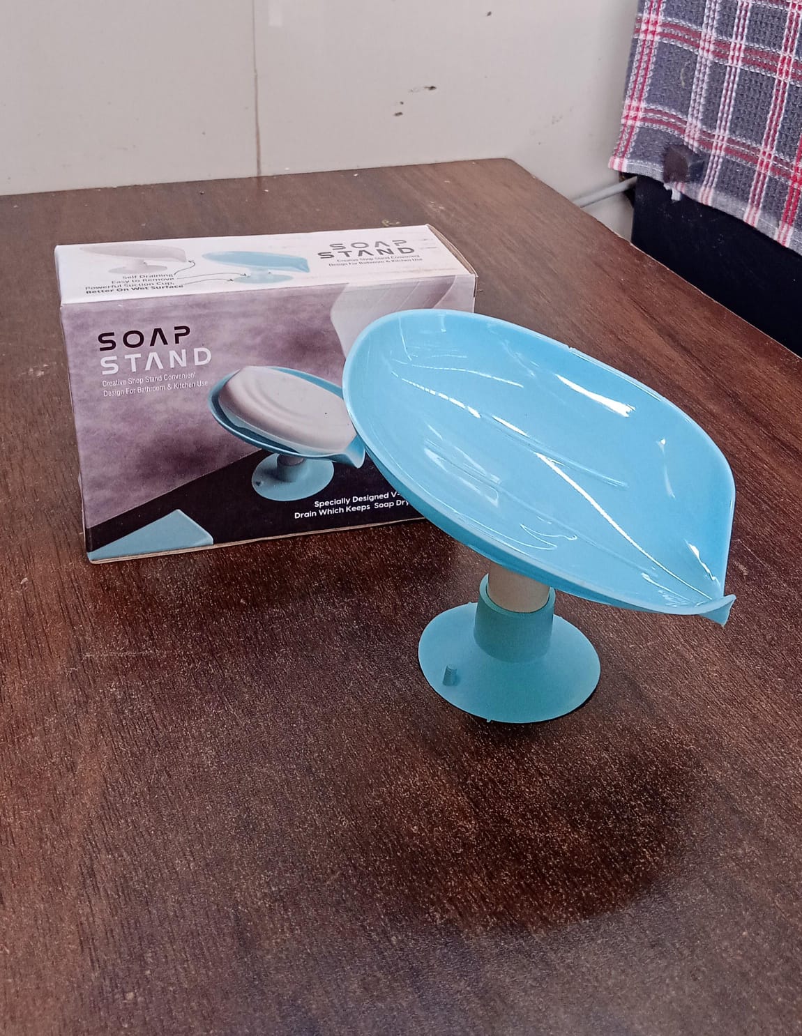 Soap Holder Stand Self Draining Soap Dish Holder Soap Box (1 Pc) - Image 7