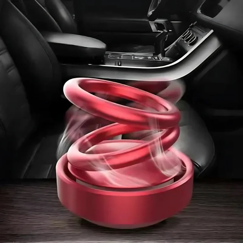 SolarBreeze: Solar-Powered Rotating Car Air Freshener with 360° Dual-Ring Design & Aroma Diffuser for Dashboard & Office - Image 11
