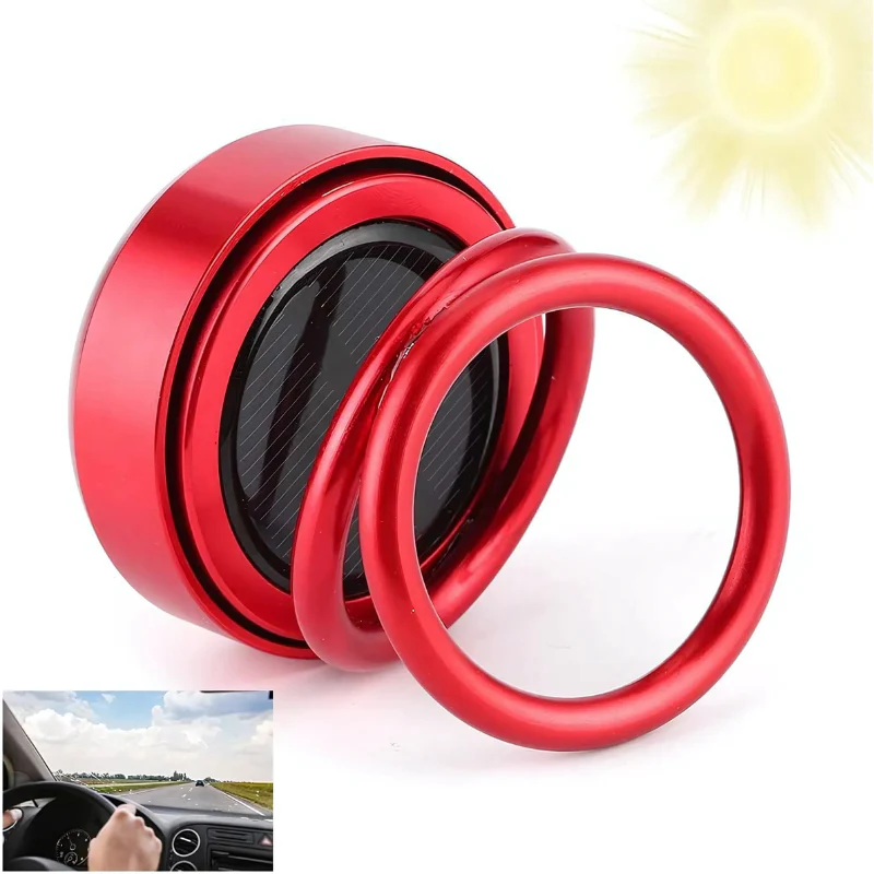 SolarBreeze: Solar-Powered Rotating Car Air Freshener with 360° Dual-Ring Design & Aroma Diffuser for Dashboard & Office - Image 2