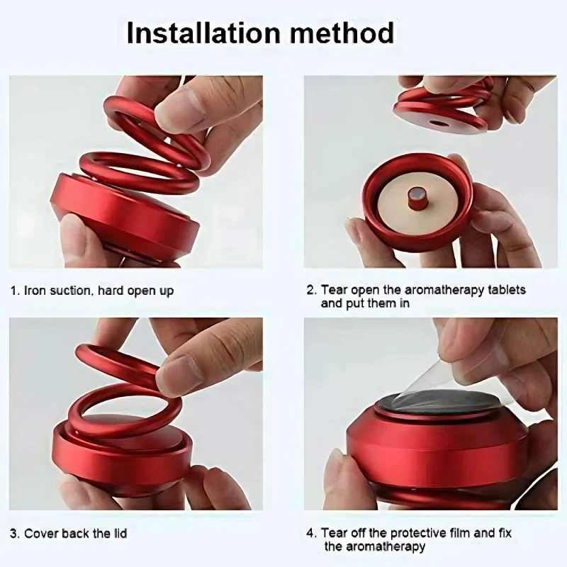 SolarBreeze: Solar-Powered Rotating Car Air Freshener with 360° Dual-Ring Design & Aroma Diffuser for Dashboard & Office - Image 9