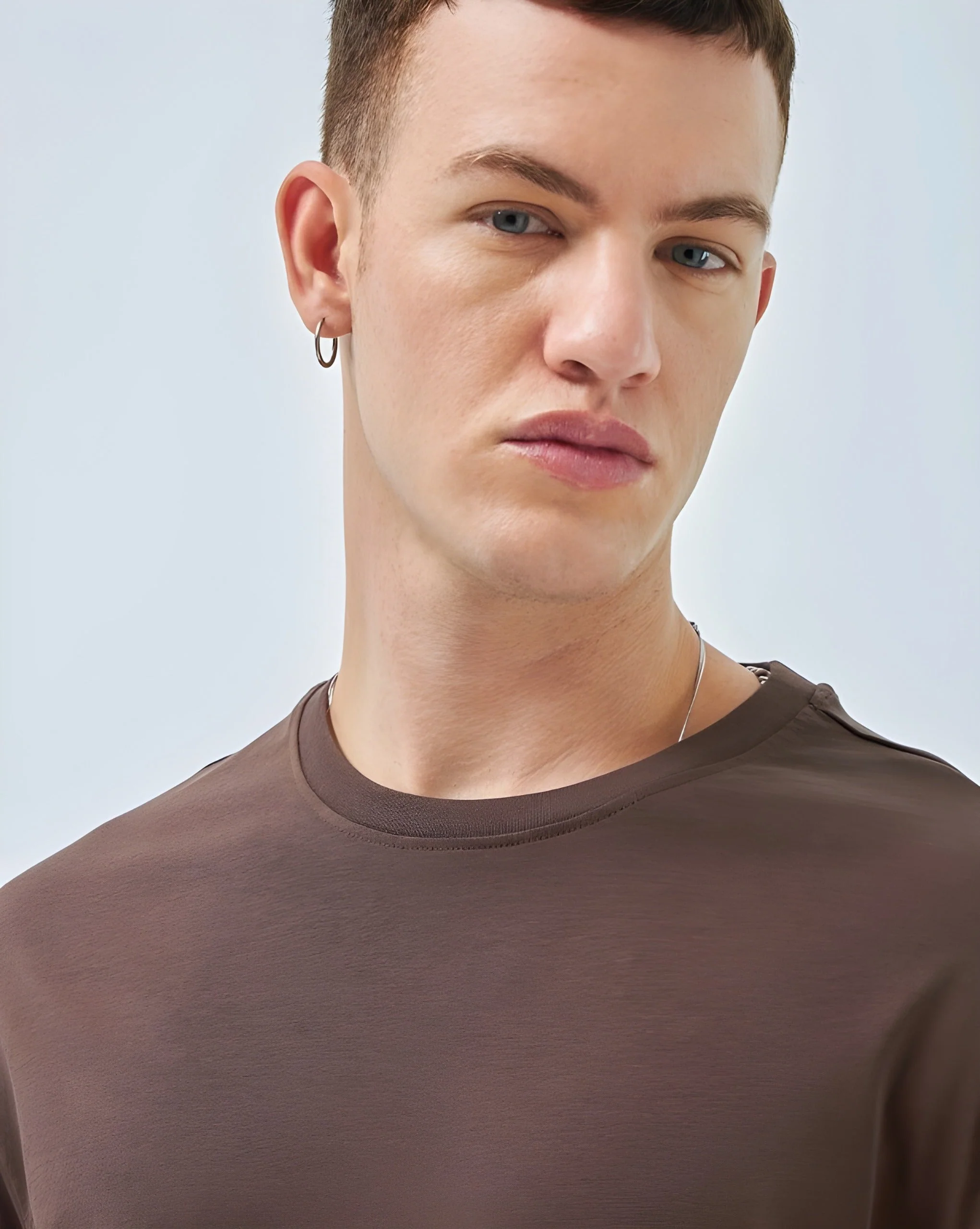 Solid Brown Oversized T-shirt - Image 4