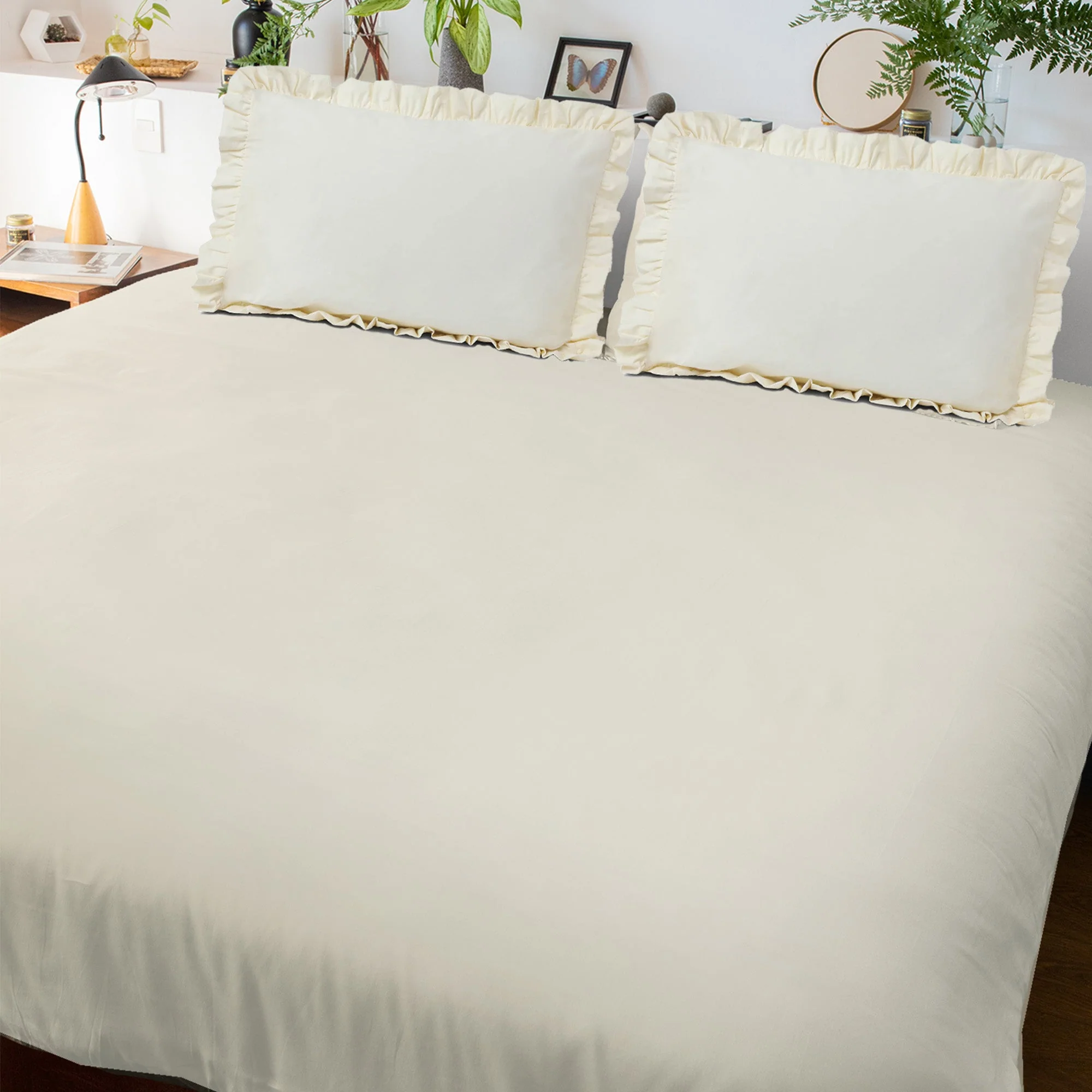 Solid Colour 100% Cotton, 270 Tc King Bedsheet - Image 19