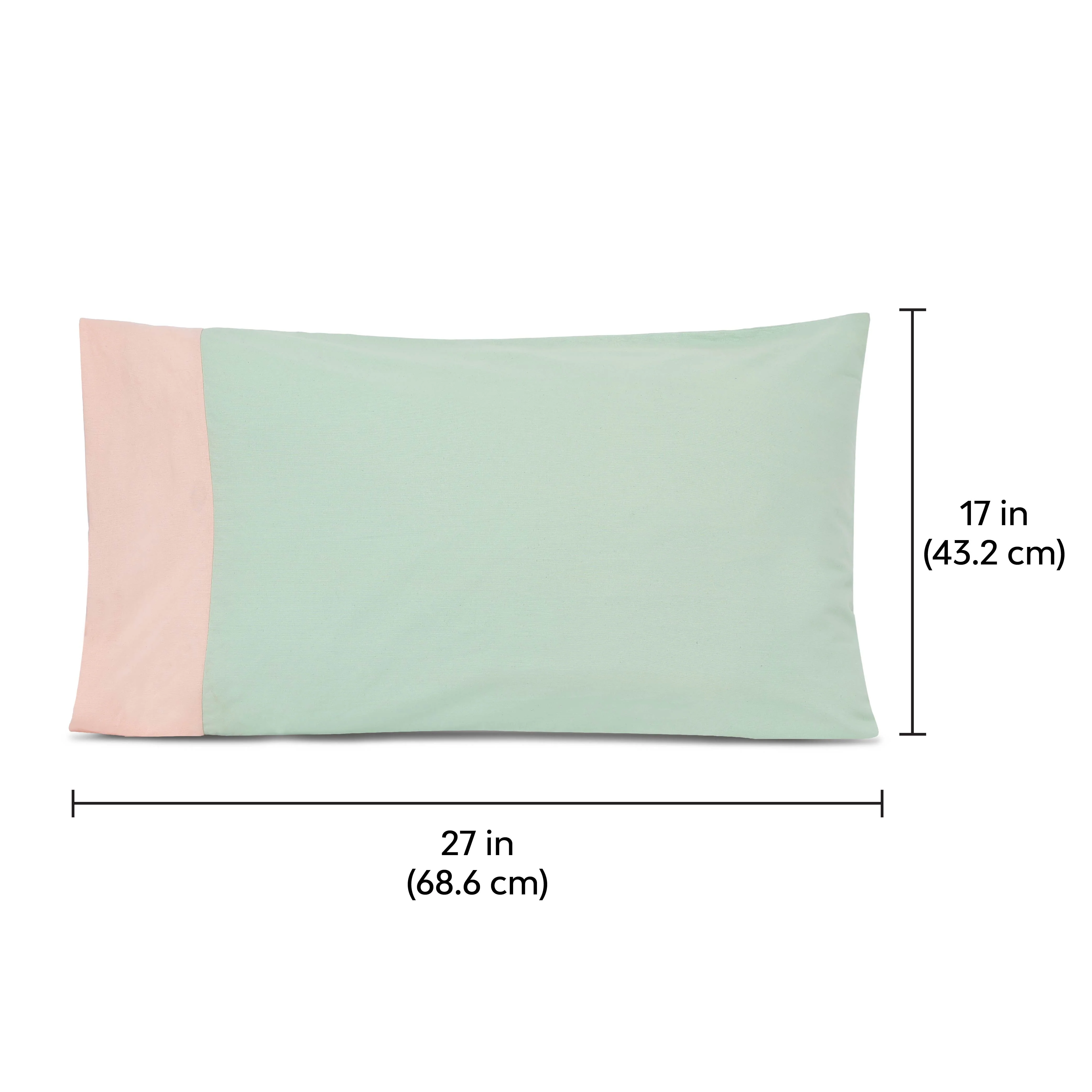 Solid Colour 100% Cotton, 270 Tc King Bedsheet With 2 Colour Accent Pillow Covers - Image 44
