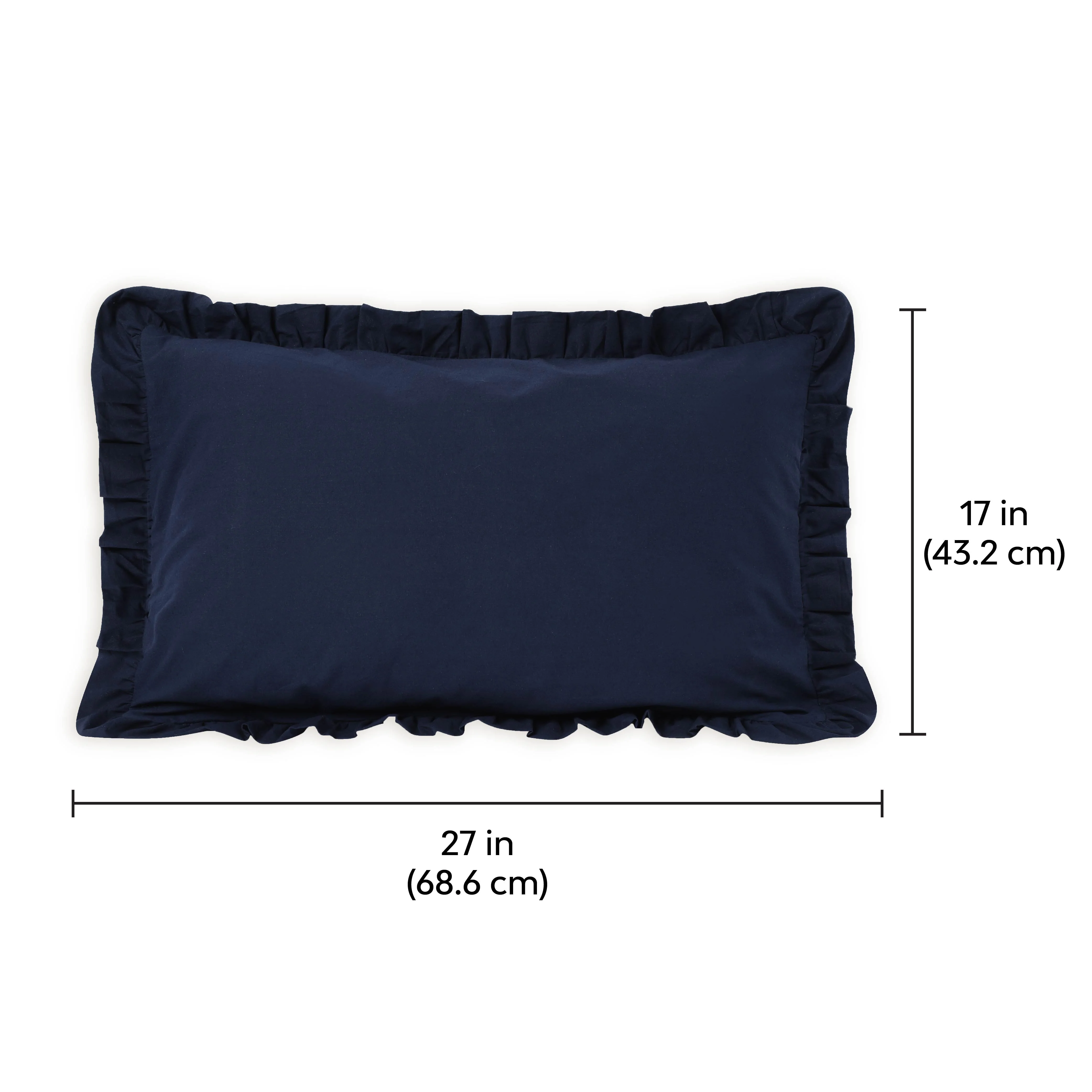 Solid Colour 100% Cotton, 270 Tc King Bedsheet With 2 Frill Pillow Covers - Image 25