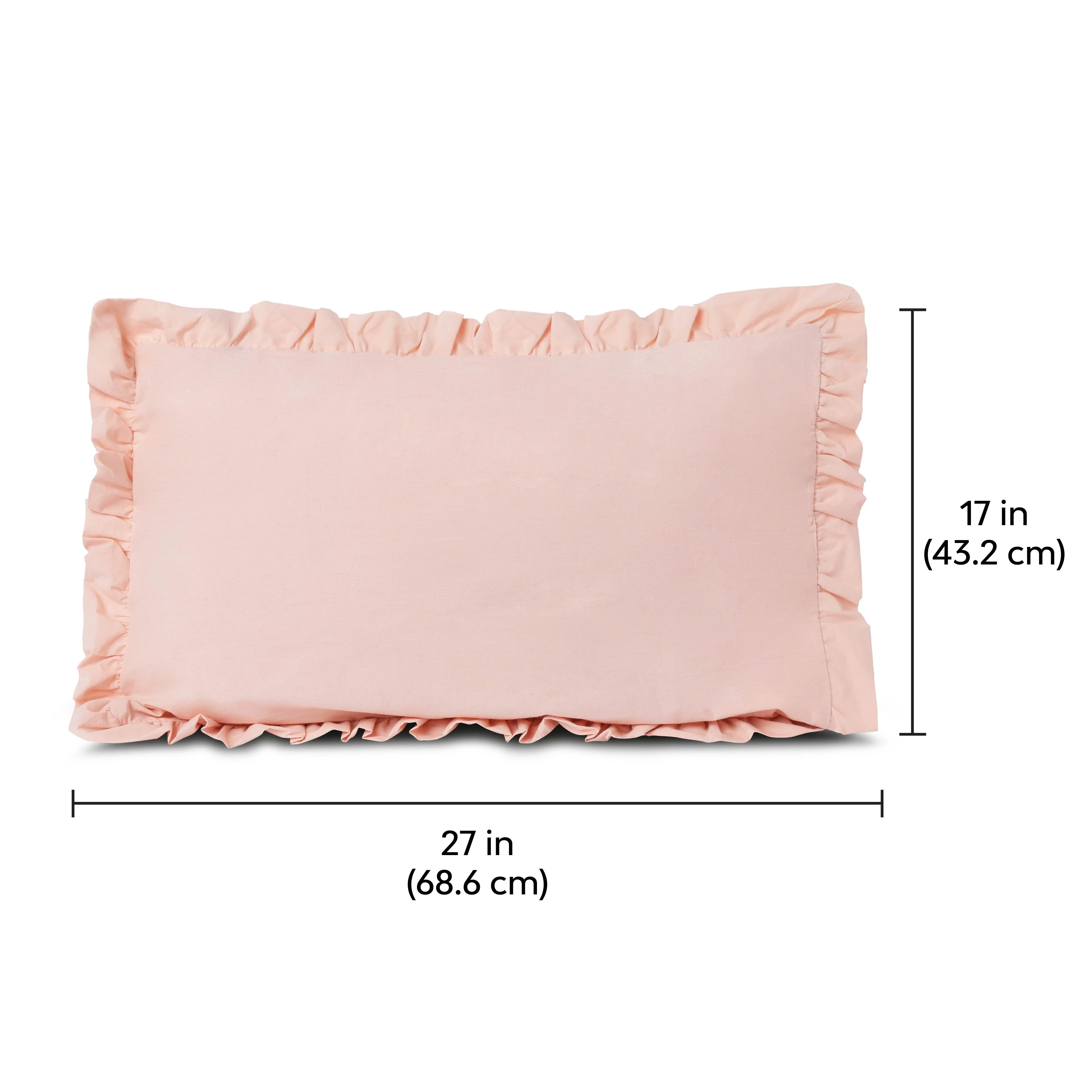 Solid Colour 100% Cotton, 270 Tc King Bedsheet With 2 Frill Pillow Covers - Image 36
