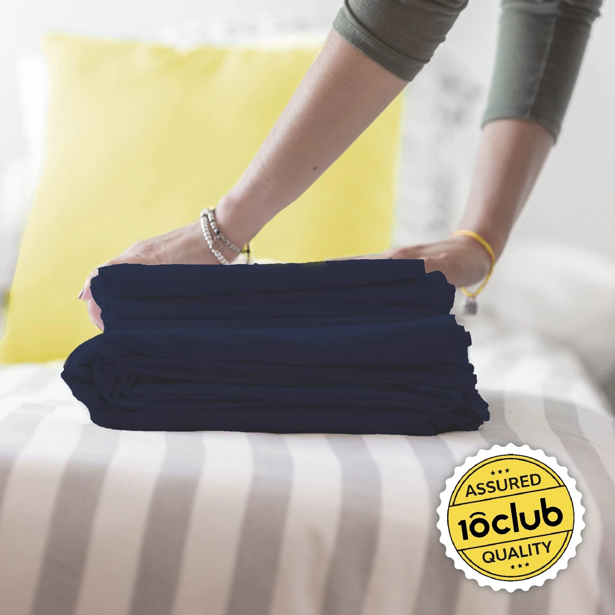 Solid Colour 100% Cotton, 270 Tc Queen Bedsheet - Image 13