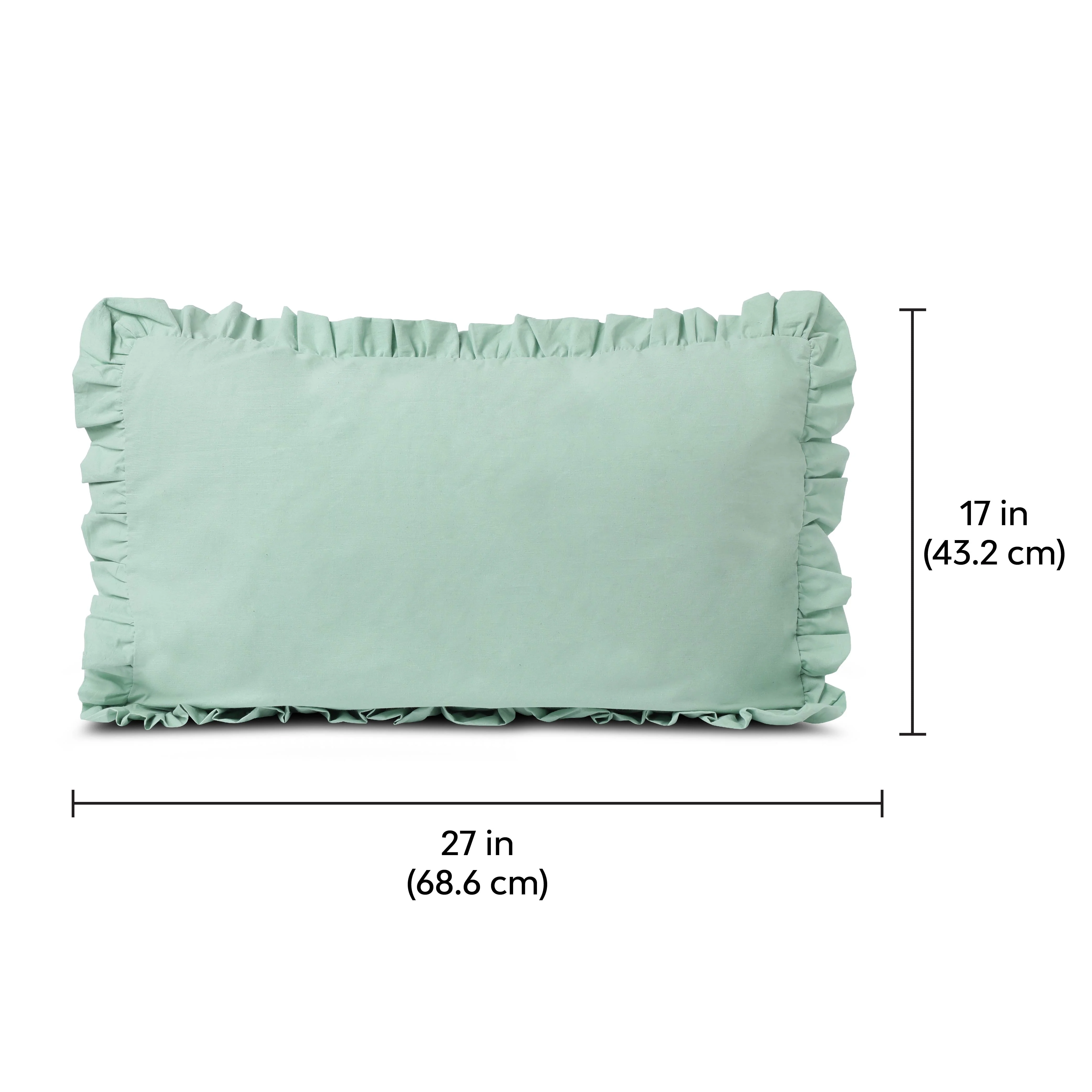 Solid Colour 100% Cotton, 270 Tc Queen Bedsheet With 2 Frill Pillow Covers - Image 39