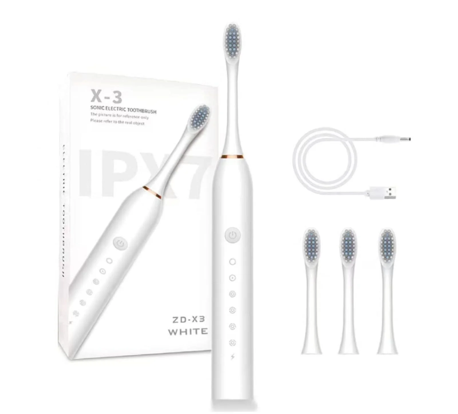 Sonic Electric Toothbrush | 5 Cleaning Modes | 3 Brush Heads | 40,000 Strokes/Min | IPX7 Waterproof | USB Rechargeable | Smart 2-Min Timer - Image 2