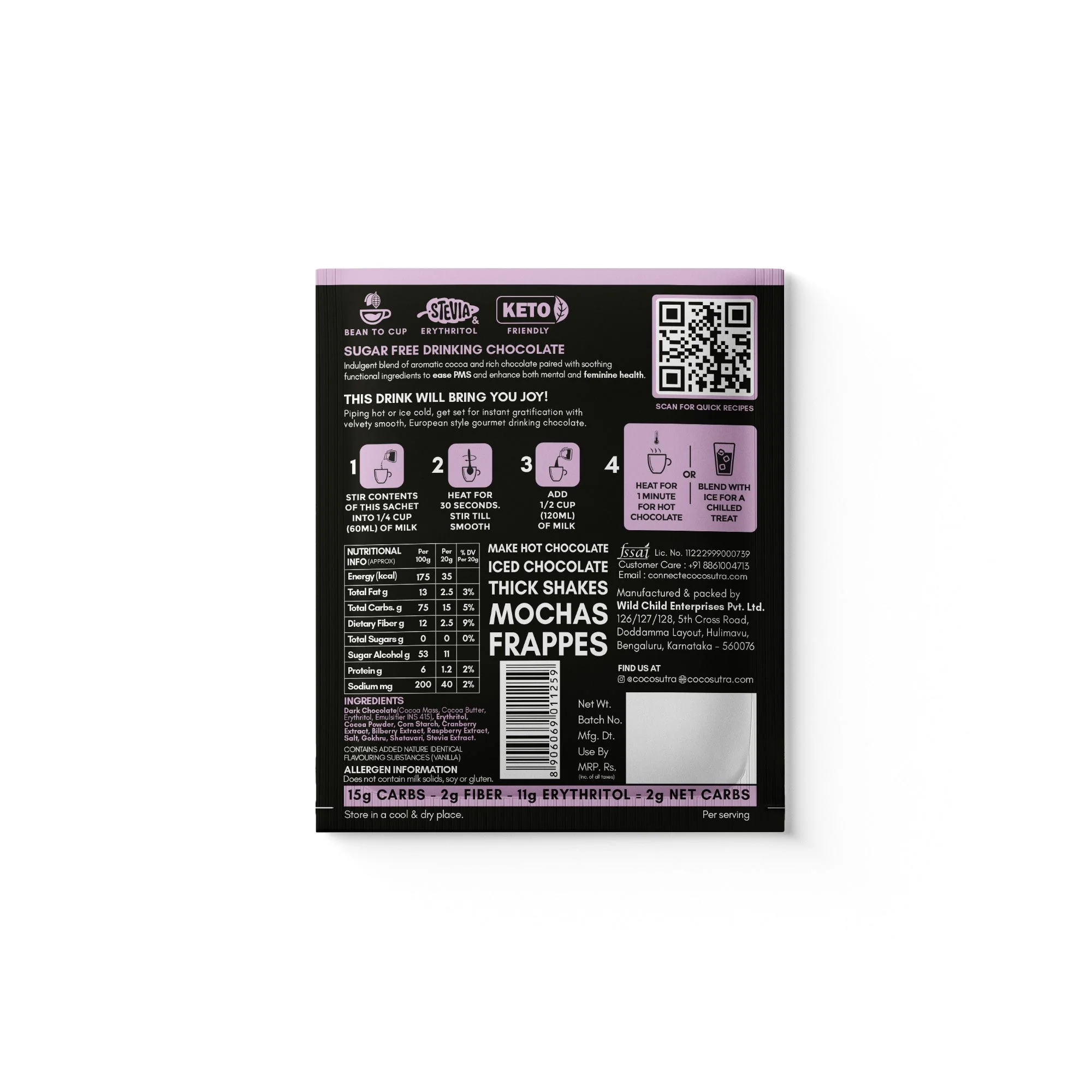 Soothe | SUGAR FREE Drinking Chocolate Mix | For Feminine Health & PMS - Image 2