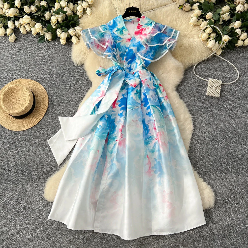 Sophie Ruffle Sleeve Dress