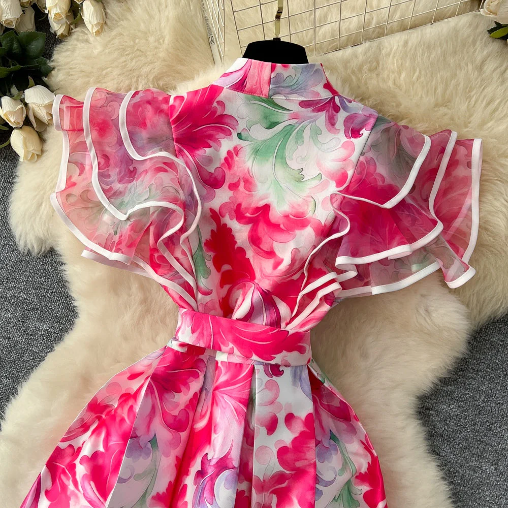 Sophie Ruffle Sleeve Dress - Image 11
