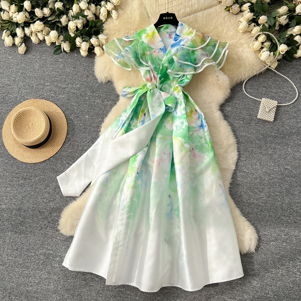 Sophie Ruffle Sleeve Dress - Image 3