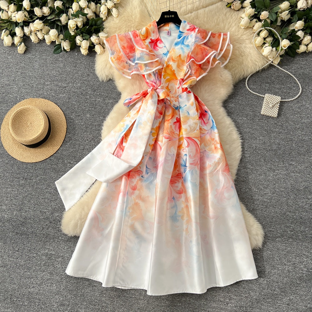 Sophie Ruffle Sleeve Dress - Image 6