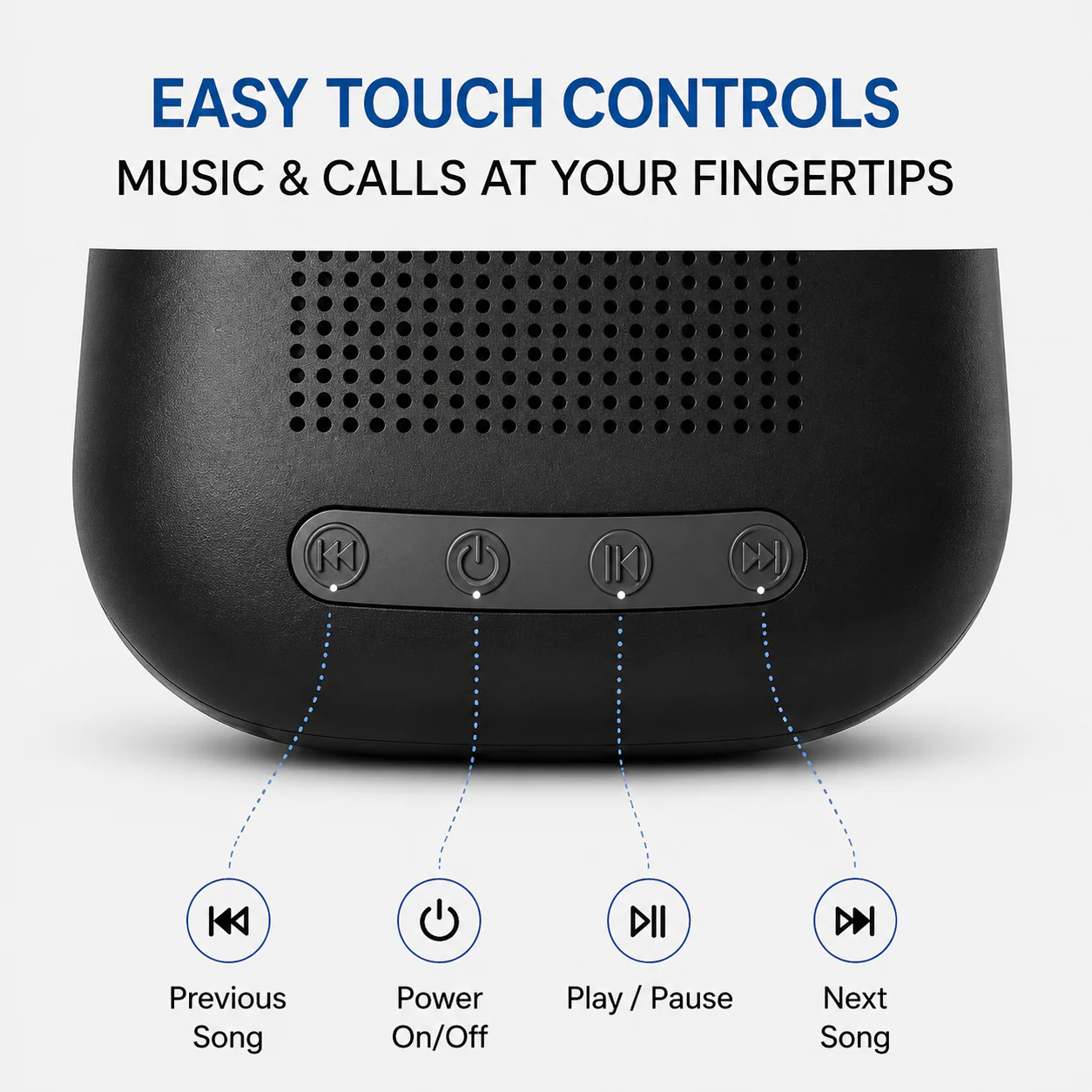 SoundCube Mini Wireless Bluetooth Speaker | 3W Clear Sound | 6+ Hours Playtime | Portable Compact Design | Easy Controls | Black - Image 6
