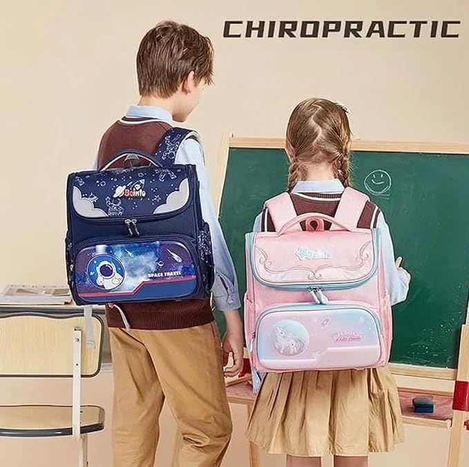 Space Theme Fully Open Design Kindergarten Backpack for Kids - Image 8
