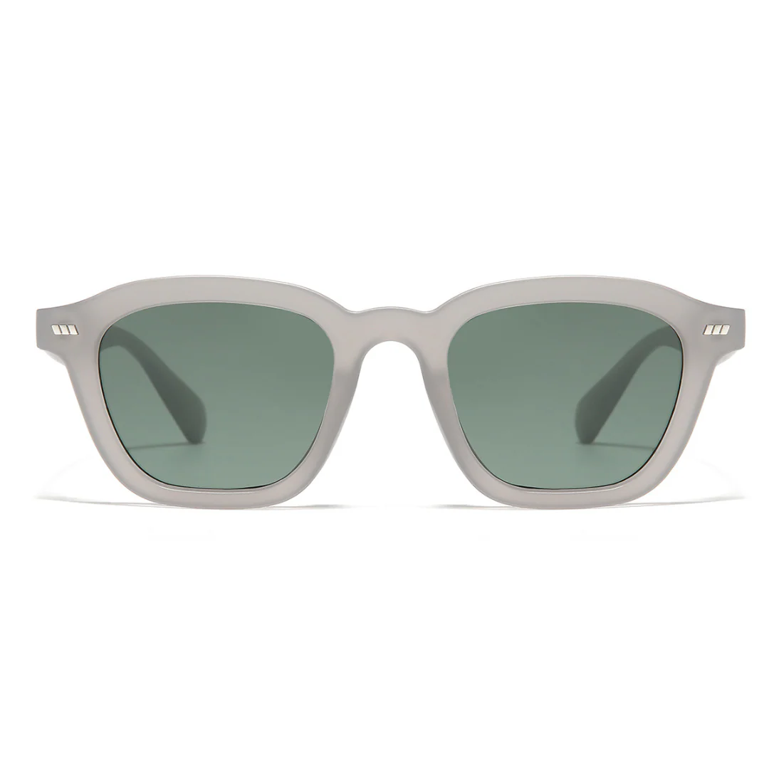 Spark Grey Green Rectangle Sunglasses - Image 6