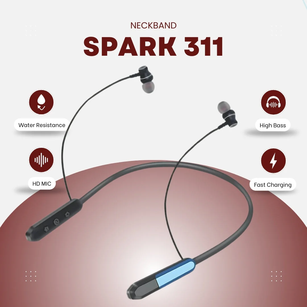 Spark311 Bluetooth Neckband | ENC | 30 Hr | IPX Water Resistant - Image 5