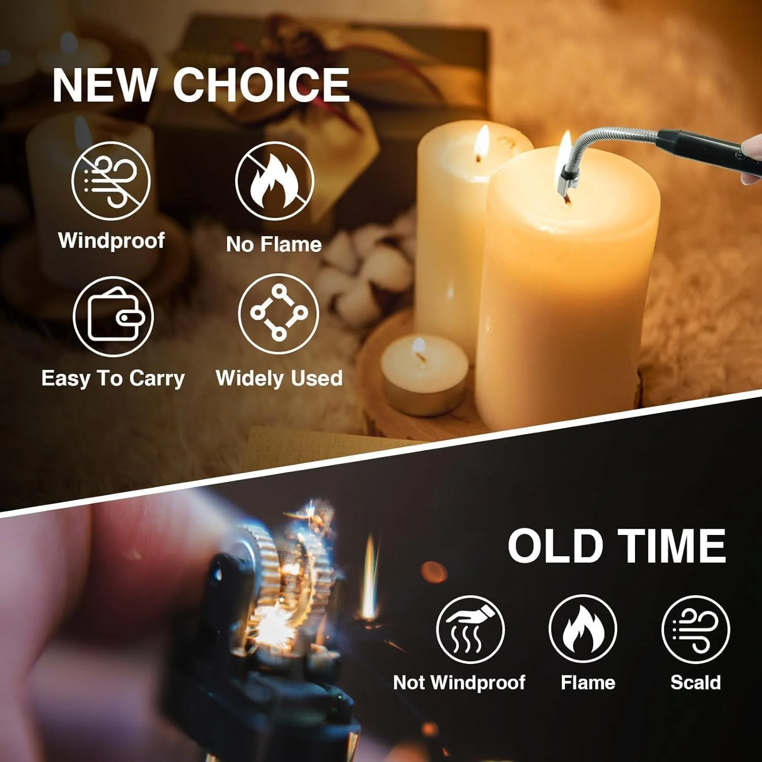 Sparq: USB-C Rechargeable Electric Arc Lighter, Windproof, Flameless & Flexible Neck Lighter for Candles, BBQ, Gas Stove & Outdoor Use - Image 7