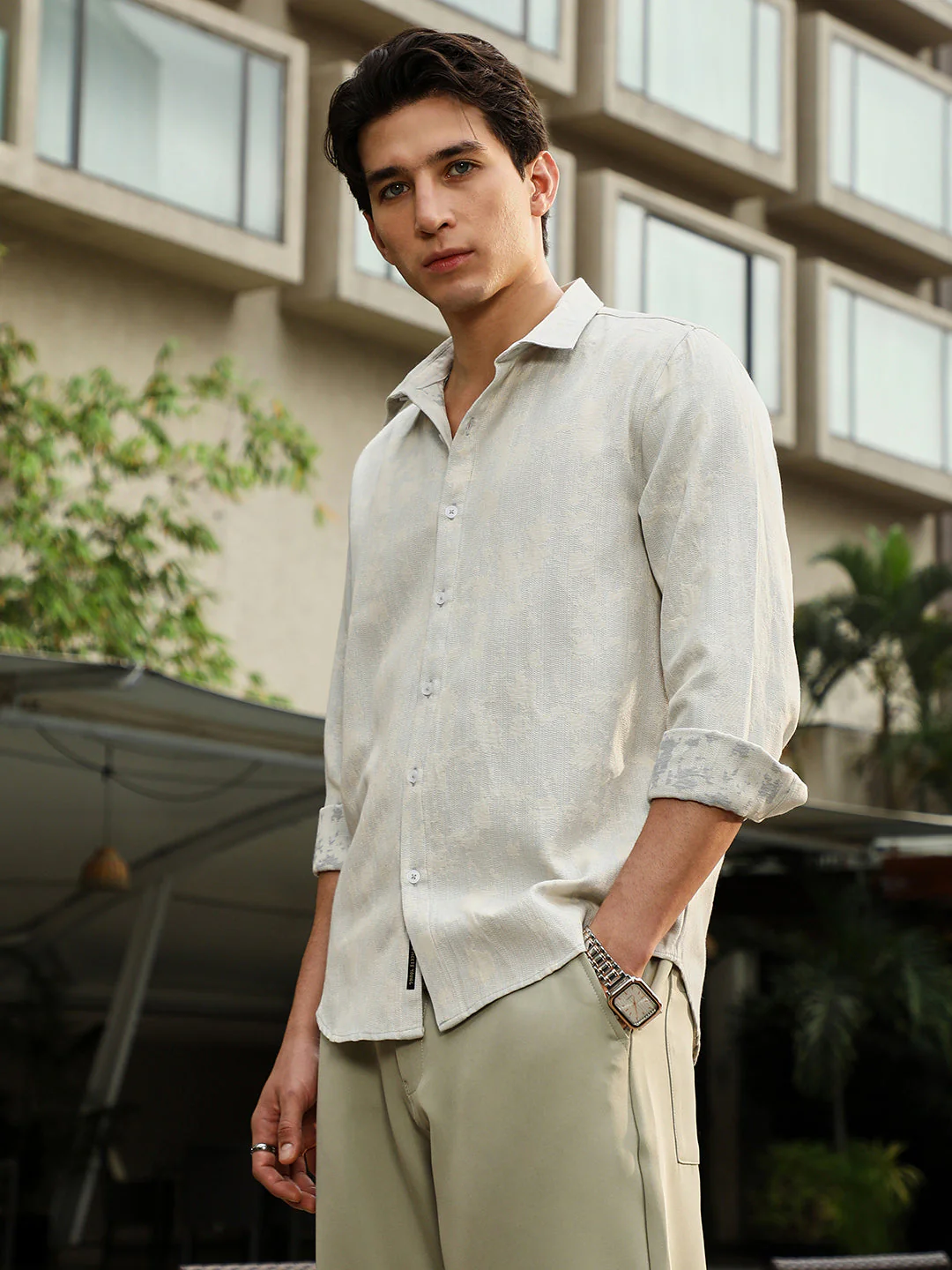 Splash-Jacquard Shirt - Image 3