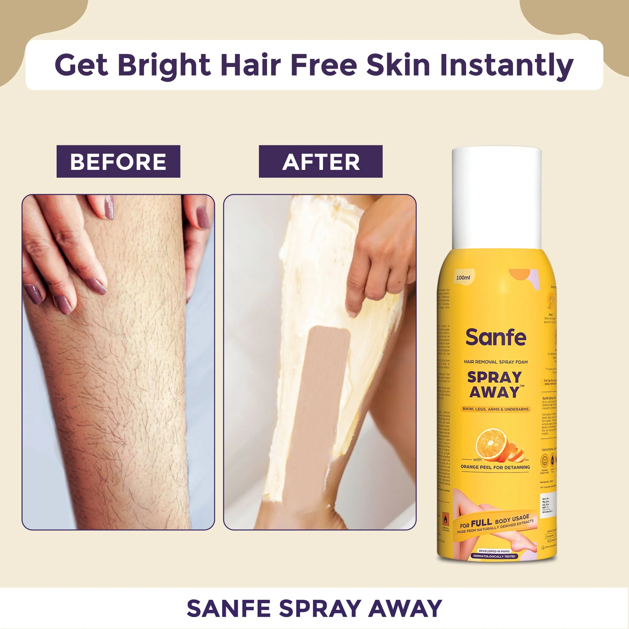 Spray Away Hair Removal Spray - 100ml - Image 2