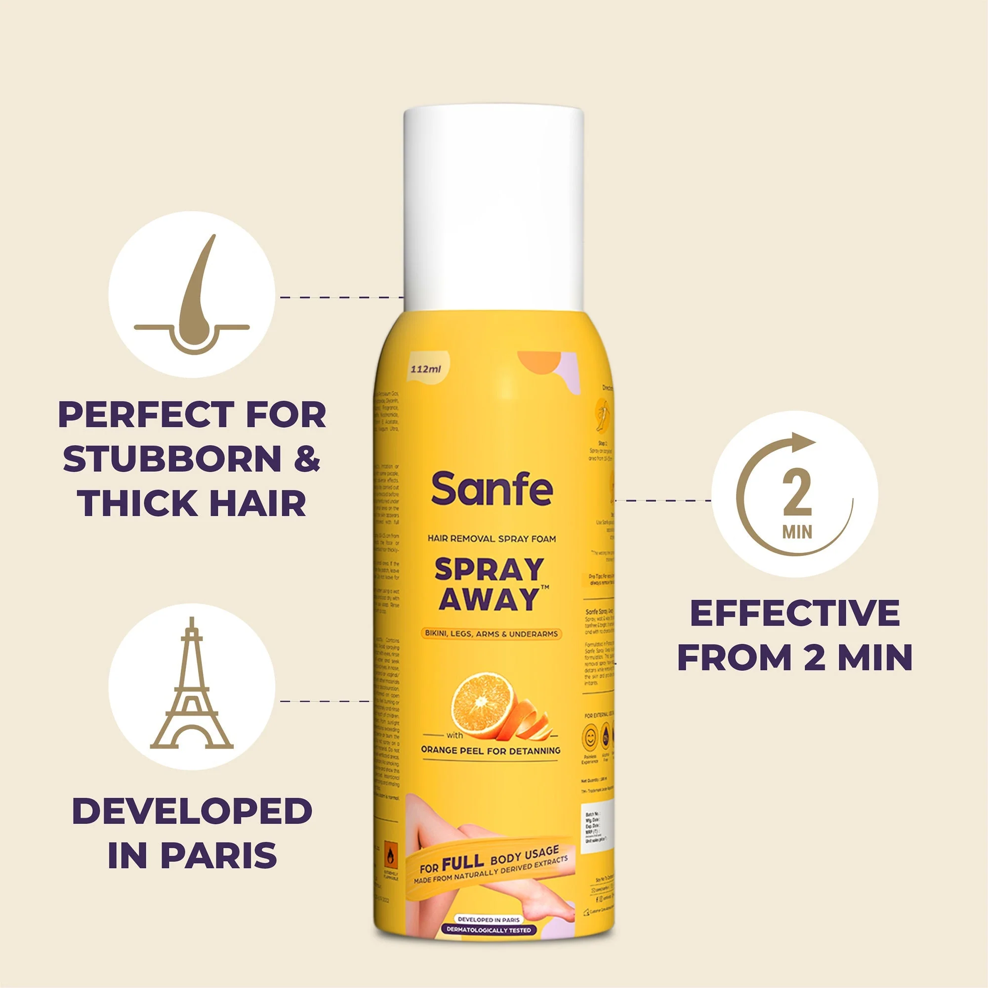 Spray Away Hair Removal Spray - 100ml - Pack of 2 - Image 8