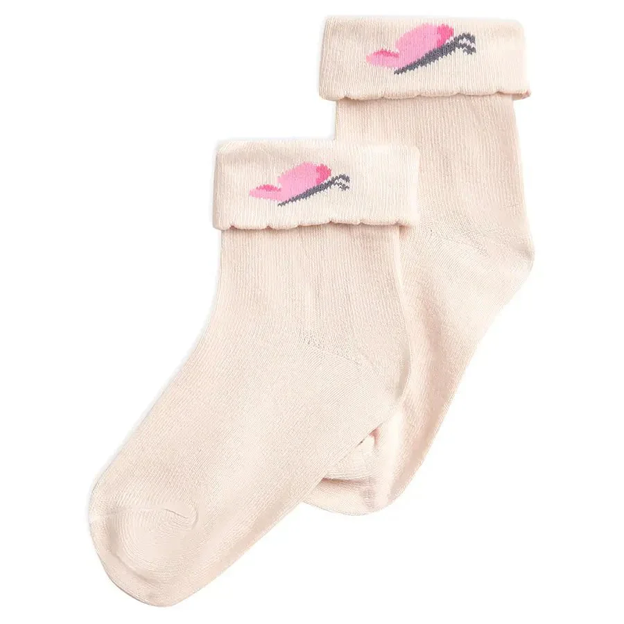 Spring Rib Baby Girl Mid Calf Socks Set Of 3 - Image 3