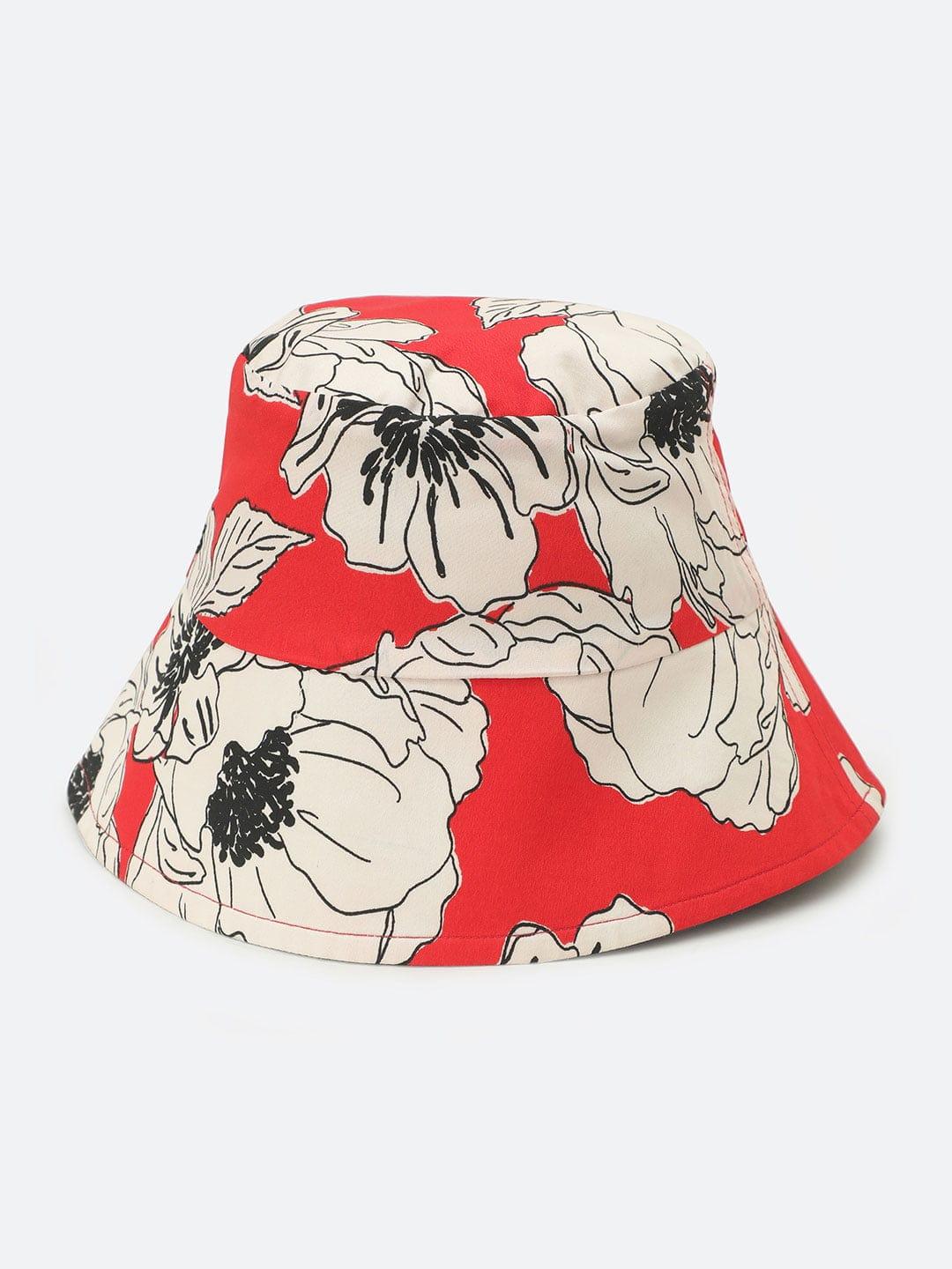 Spring Shine Floral Printed Reversible Floral Women Hat Now - Image 3