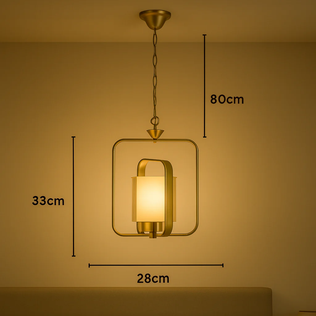 Square Metal Pendant Light - Image 3