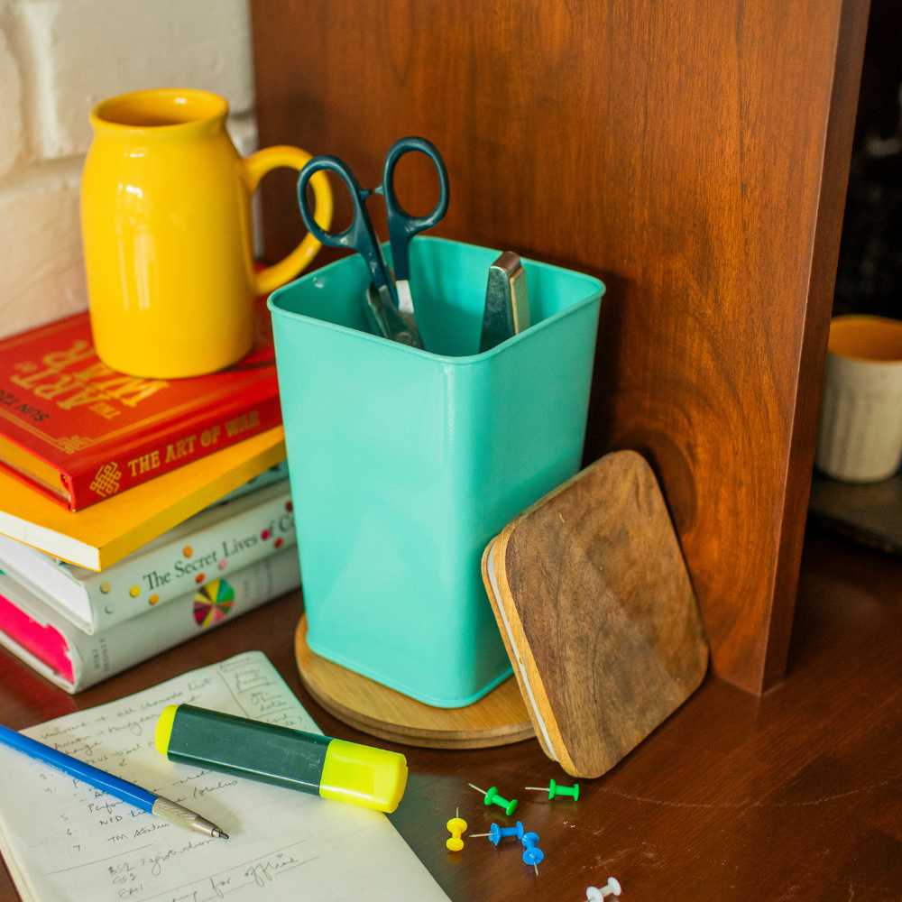 Square Metal Storage Jar - Image 5