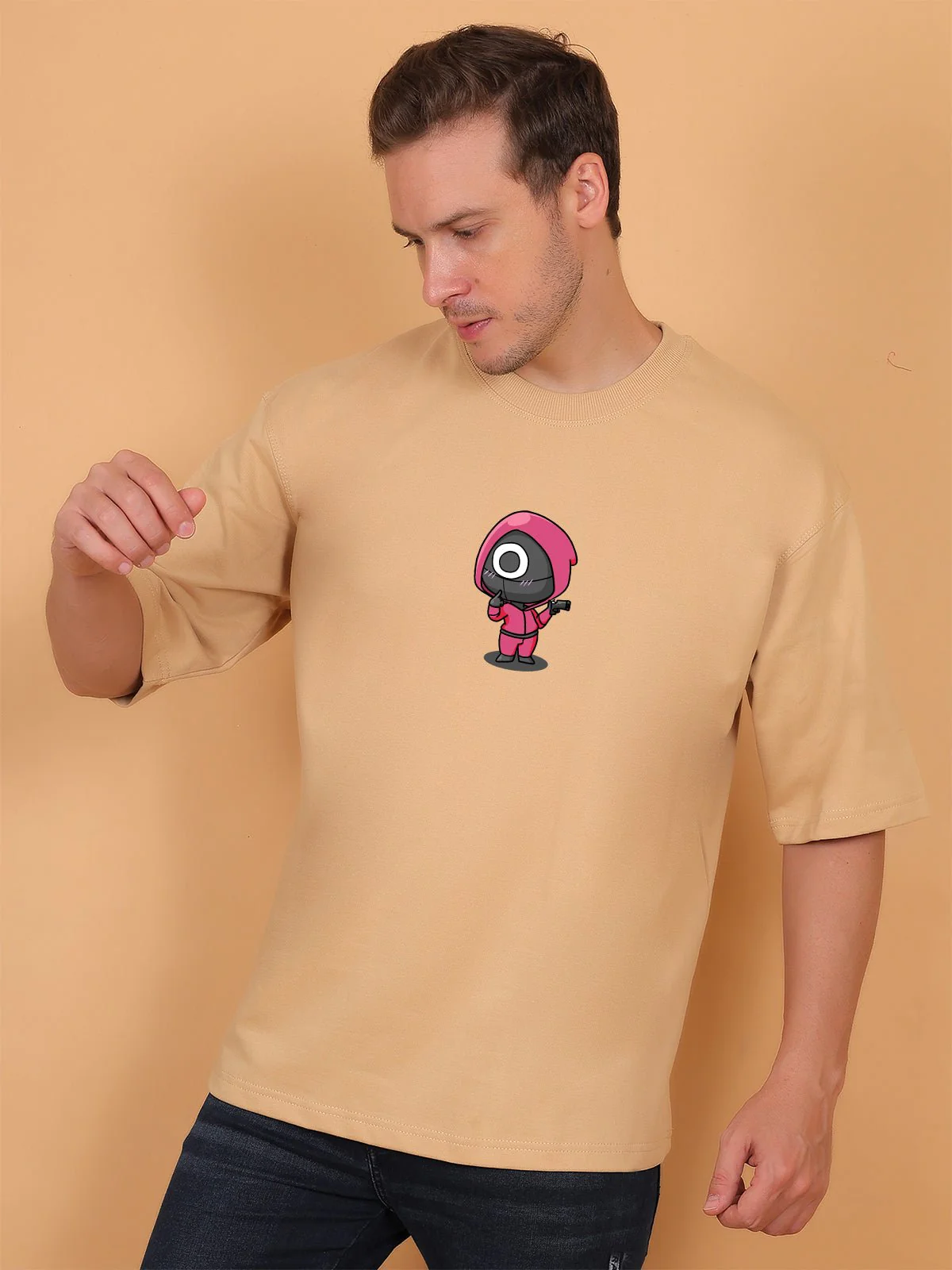 Squid Game Beige Oversize T-Shirt - Image 3