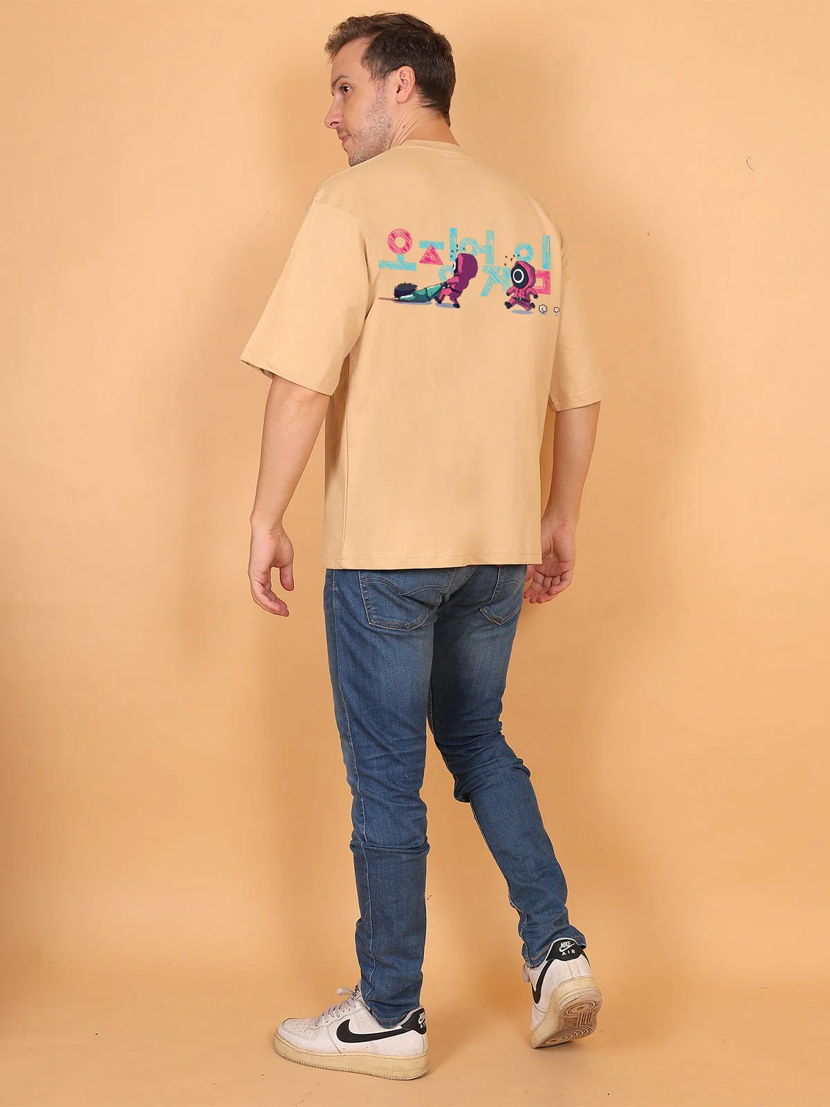 Squid Game Beige Oversize T-Shirt - Image 4