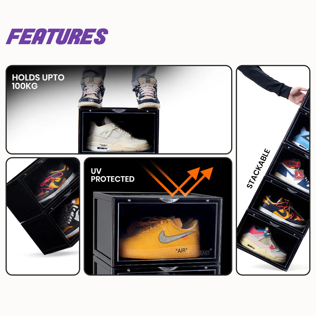 Stack'Em Sneaker Crates | Black (Side Drop) - Image 6