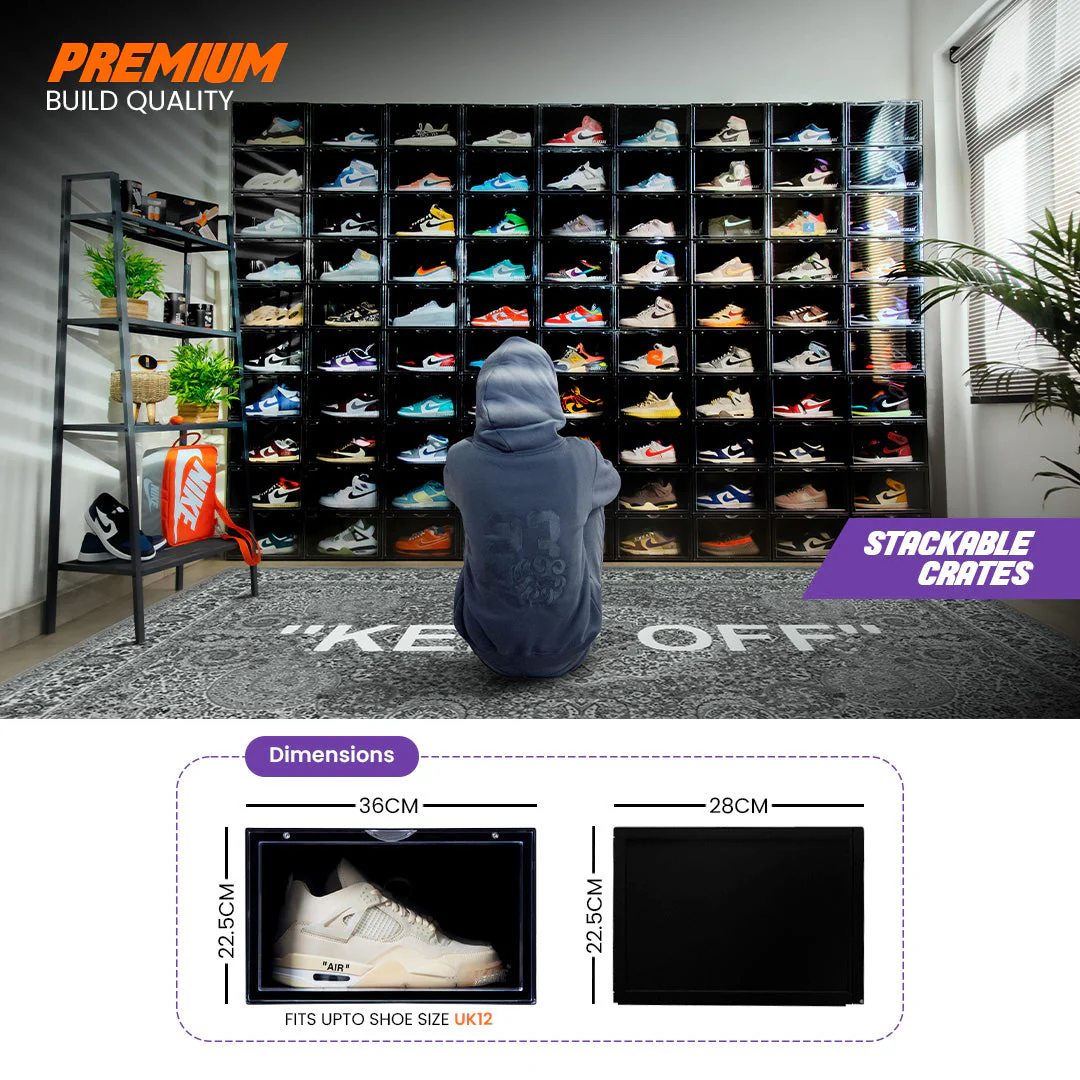 Stack'Em Sneaker Crates | Black (Side Drop) - Image 7