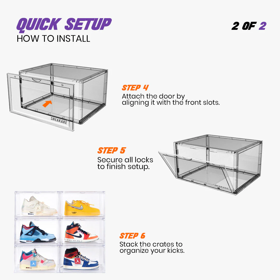 Stack'Em Sneaker Crates | Clear (Side Drop) - Image 5