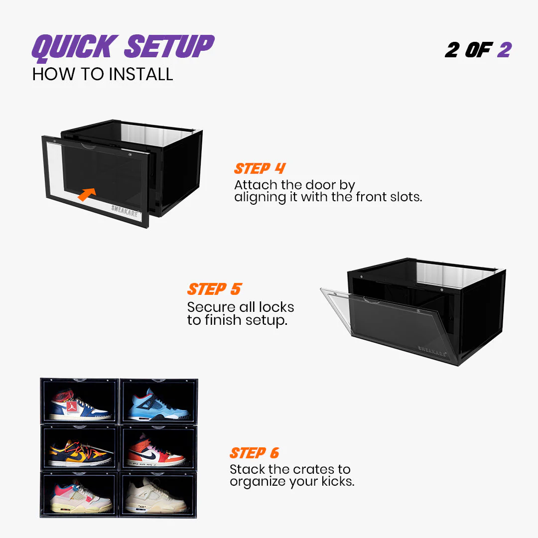 Stack'Em Sneaker Crates | Shoe Crates (Side Drop) - Image 5